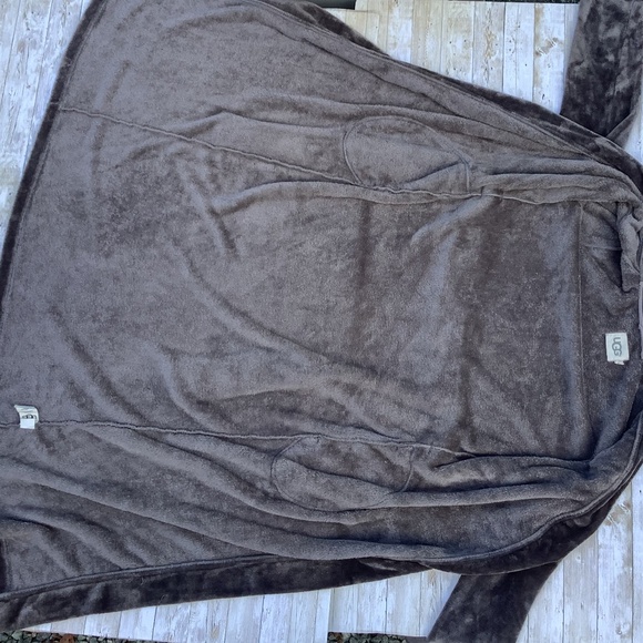 UGG Australia Marlow Chemise Robe Womens Sz M Gray Cozycore Lounge Plush - Picture 12 of 13